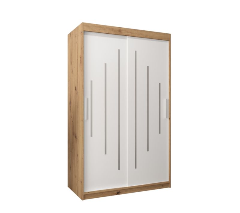 Szafa przesuwna Garderoba Abiks YORK 120 artisan/biały 1 szt.