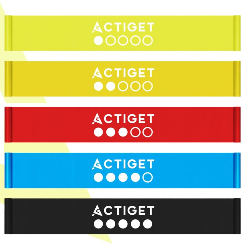 Taśmy oporowe do ćwiczeń Springos opór 1-15 kg gumy fitness 5 szt.