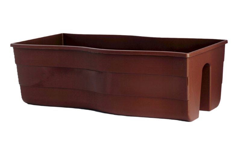 Doniczka na balustradę Form Plastic Wave brązowa 60 cm 1szt