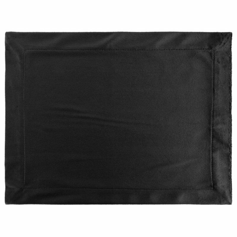 Podkładki MELINDA Eurofirany 30x40 cm komplet czarnych welwetowych z ozdobną listwą 4 szt.