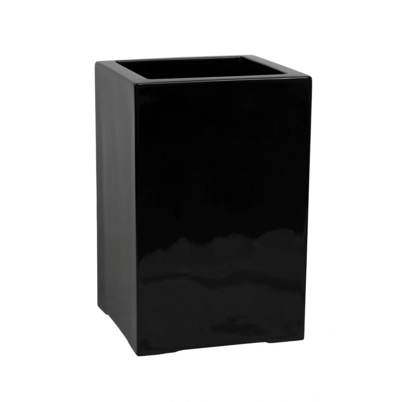 Doniczka Zadora Z Włókna Szklanego Na Taras Do Domu D973N Czarny Połysk 1 szt