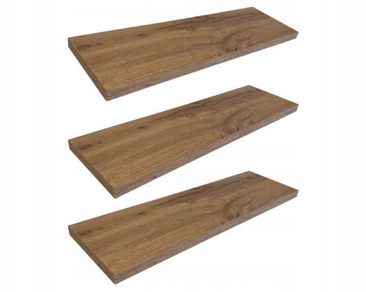 Półka Ścienna Wisząca 65 Cm Wotan Komplet 3 Sztuki Drewik