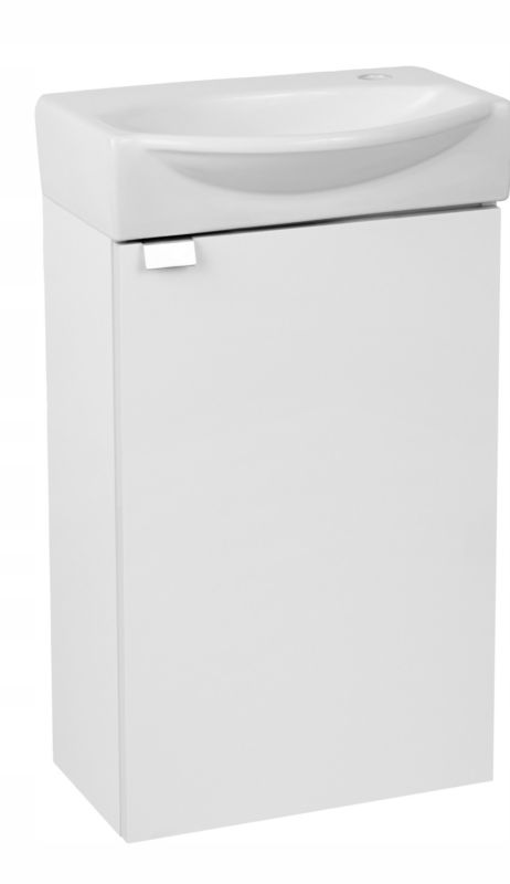 Szafka Łazienkowa Stamar z Umywalką 400 x 230 mm Biała Wisząca Front Połysk 1 szt