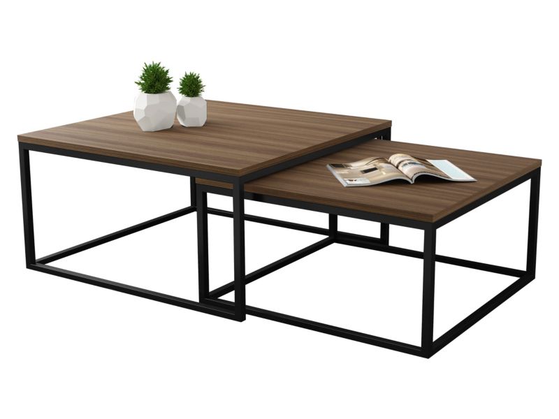 Stolik kawowy MIRJAN 24 Dual czarny/orzech franklin tobacco 1 szt.