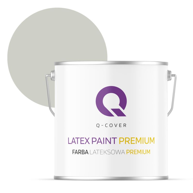 Farba Lateksowa Premium Plamoodporna do Ścian i Sufitów Q-Cover Khaki jasny H1762 Głęboki Mat 5L