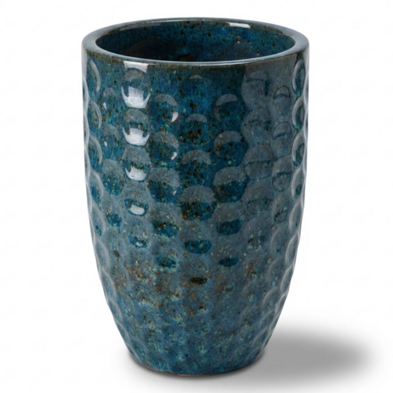 Doniczka ceramiczna Provencelia MEROVEE szkliwiona mrozoodporna 23 x 35 cm Stalowy błękit 1szt