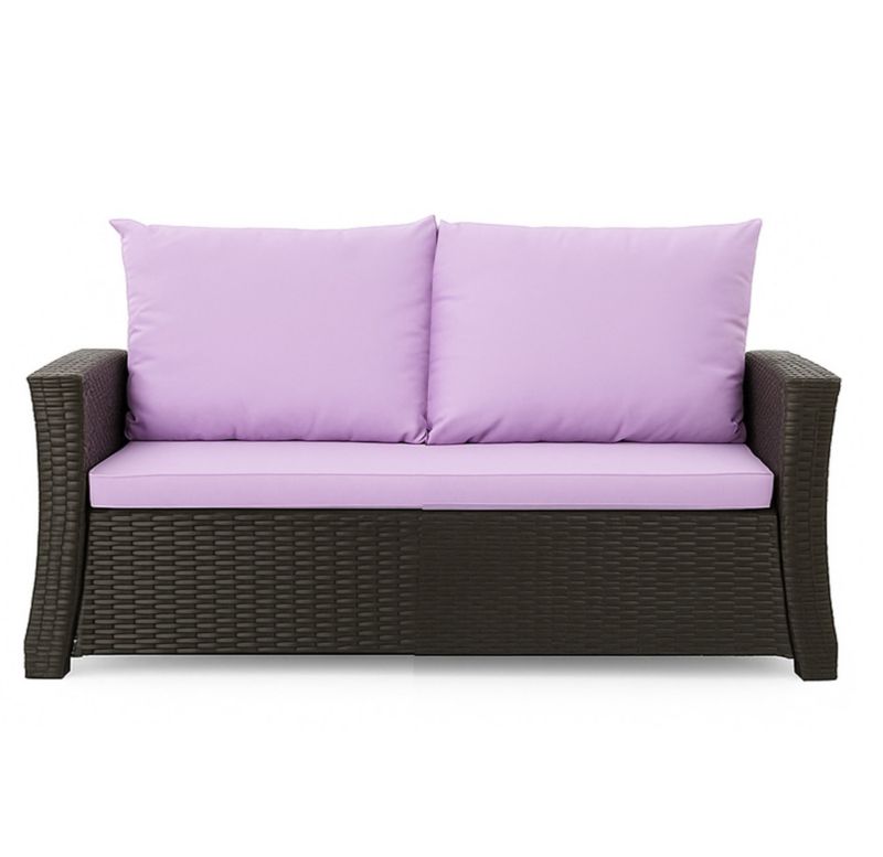 Poduszka ogrodowa na sofę rattanową 3-os, Setgarden, 130x50x50cm Fioletowa Poduszki na meble ogrodowe-Technorattan, Mix, 1szt