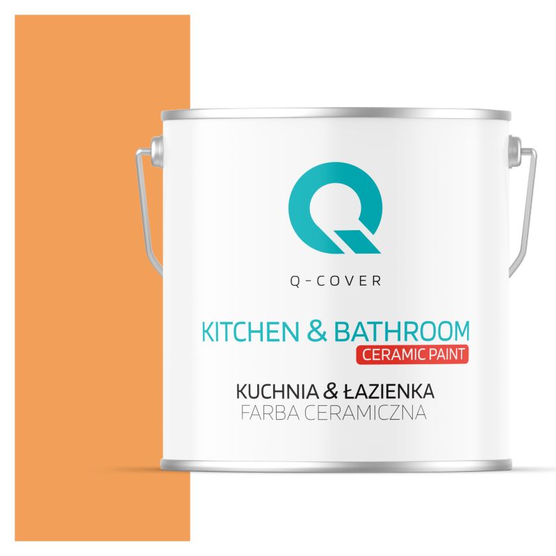 Farba Ceramiczna Kuchnia & Łazienka Q-Cover Pomarańczowy H5944 Głęboki Mat 5L