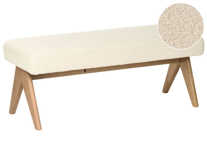 Ławka Tamre Boucle Złamana biel 1 szt.