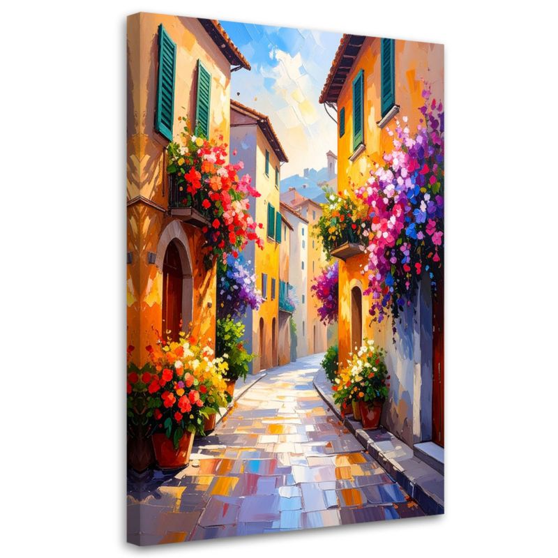 Obraz do salonu jadalni Feeby Kolorowe Piękne Włoskie Uliczki 40x60cm 1szt