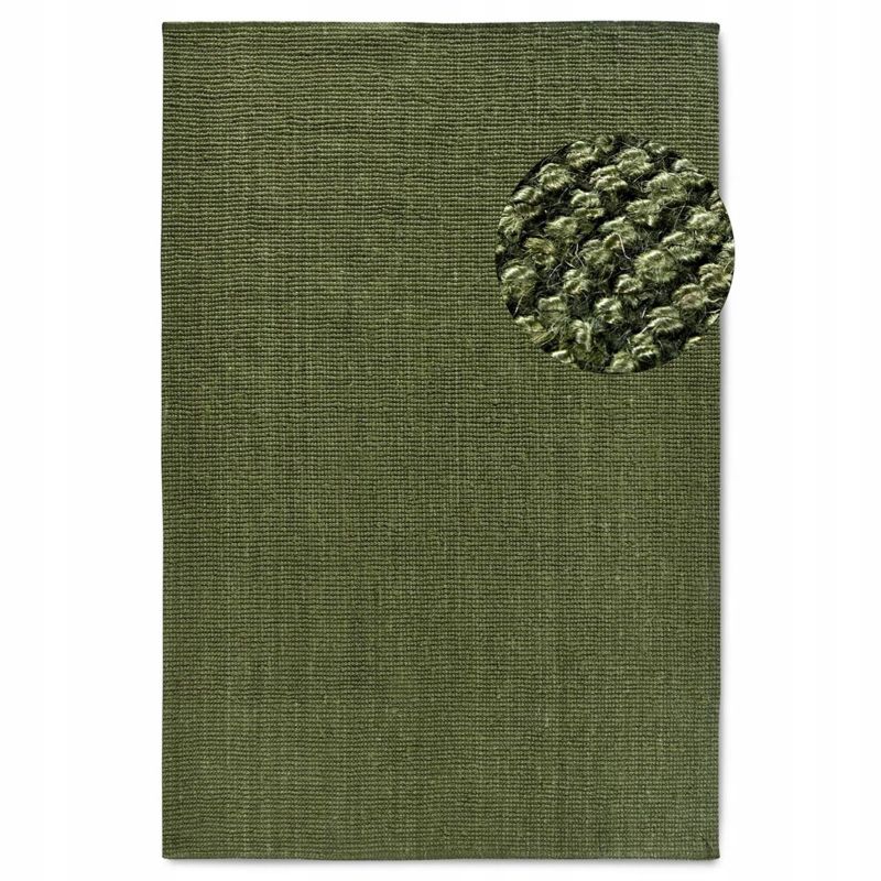 Dywan Villeroy&Boch jutowy do salonu 160x230cm, naturalny zielony dywan z juty 1 szt.