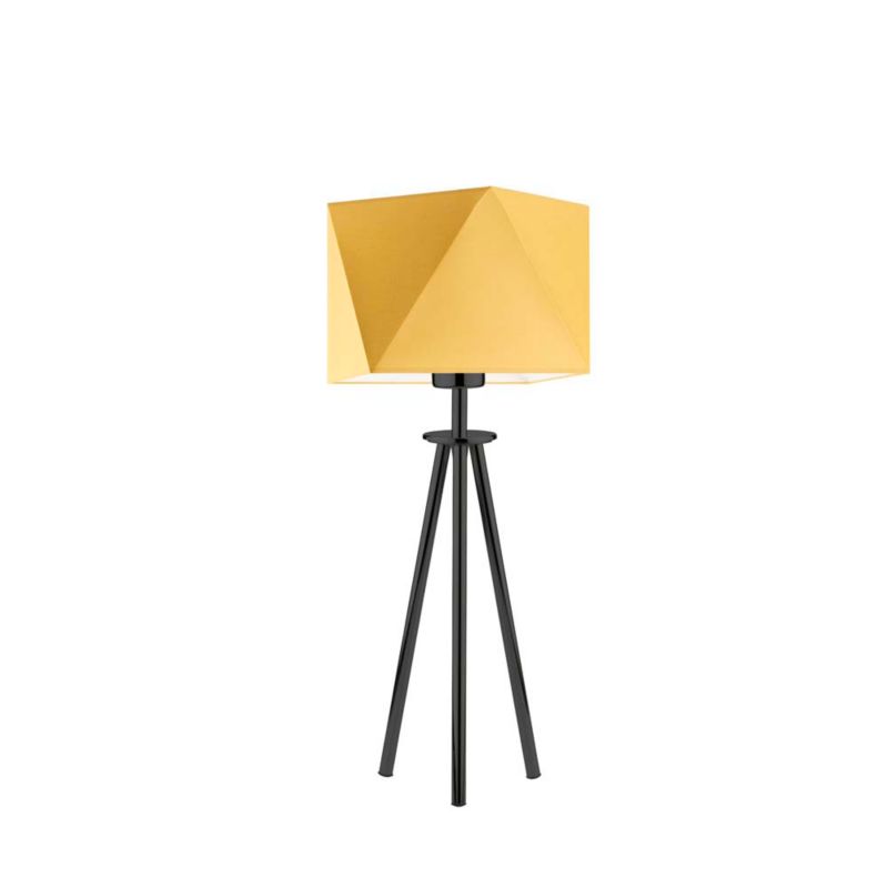 Lampka Nocna Volta Light Factory Deco Abażur Musztardowy 1xE27 1szt.
