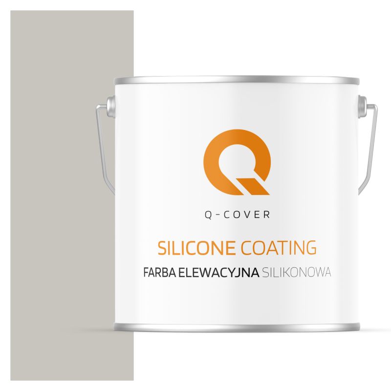 Farba Elewacyjna Silikonowa Fasadowa Q-Cover Szary popielaty F292 5L