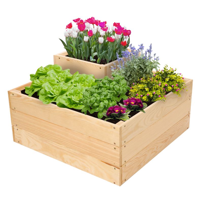 Grządka podwyższona narożna MODO24 drewniana 36x60x60 cm 1 szt.