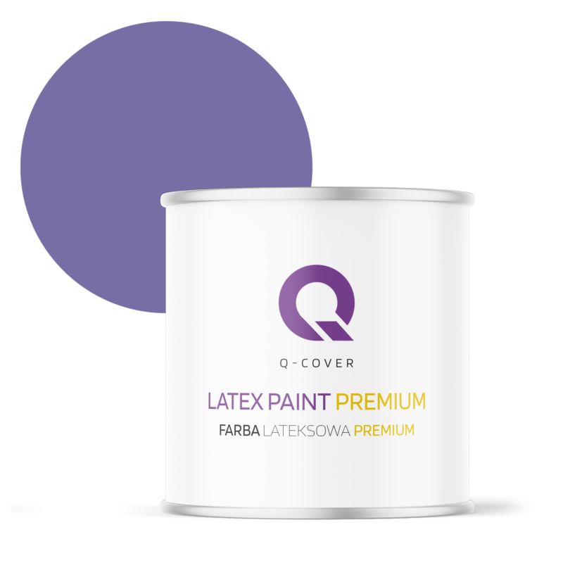 Farba Lateksowa Premium Plamoodporna do Ścian i Sufitów Q-Cover Śliwkowy H2618 Głęboki Mat 2L