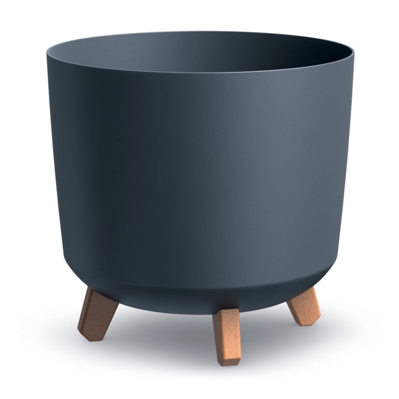 Doniczka Ogrodowa EDANTI Na Nóżkach Dekoracyjna Antracytowa 29,8 cm 1 szt.