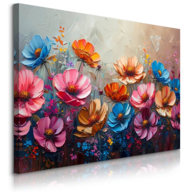 Obraz Muralo Kolorowe Dzikie Kwiaty Natura Abstrakcja 30x20 cm 1 szt.