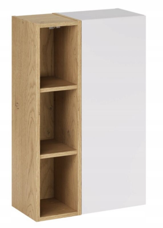 Słupek łazienkowy Furnidea 50 cm biały mat dąb Cremona Aster 1 szt.