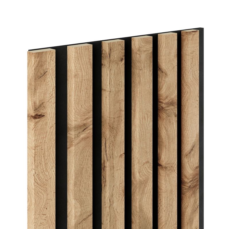Lamele ścienne na czarnym filcu 6L Marbet Design WOODLINE 270x30 cm Dąb Wotan 1 szt.