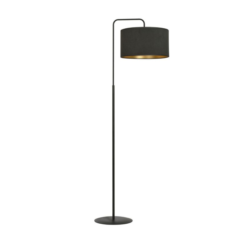 Lampa podłogowa stojąca Emibig Hilde czarno-złota 1 x E27 x 15W wym: 150 x 50 x 35 cm - 1 szt.
