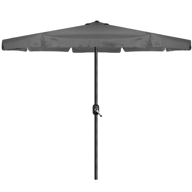 Parasol ogrodowy 410 cm składany Springos z korbką duży wodoodporny ciemnoszary 1 szt.