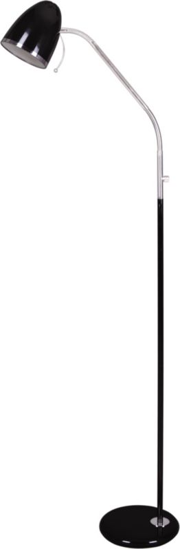 Lampa podłogowa stojąca Kaja Kajtek czarna-chromowana 1 x E27 x 40W wym: 135 x 45 x 20 cm - 1 szt.