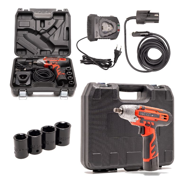 Klucz udarowy Matrix CW 12V Li 300 Nm Akumulatorowy z LED i nasadkami 1 szt.