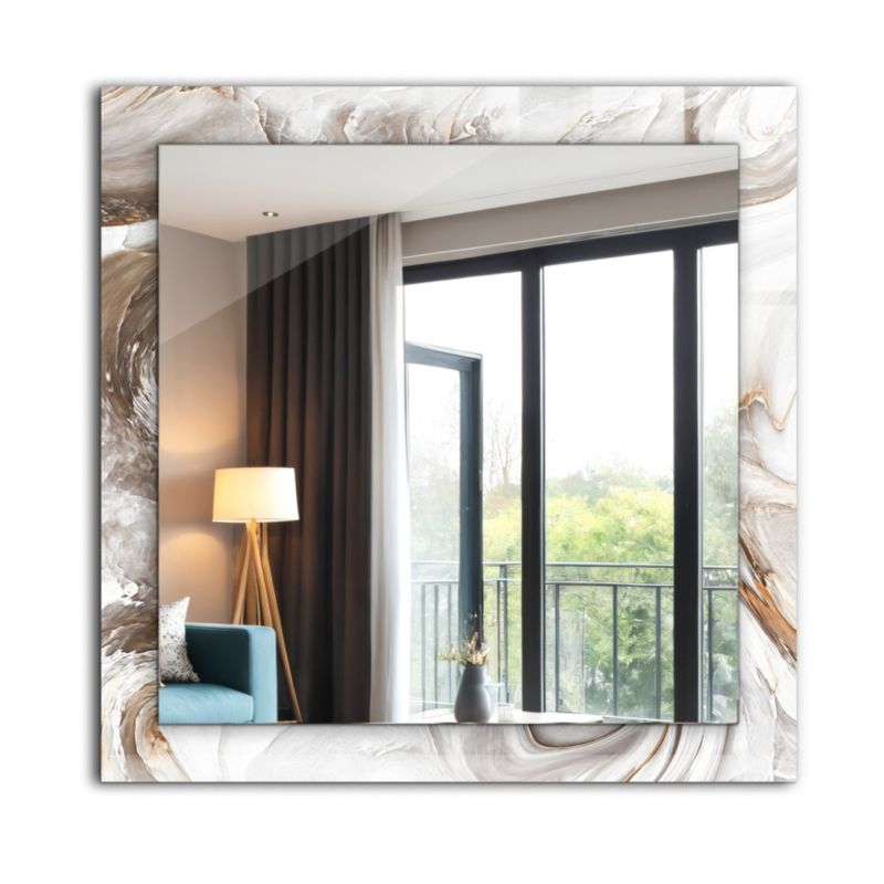 Lustro Kwadratowe Tulup Abstrakcyjny Wzór 60x60 cm 1 szt.