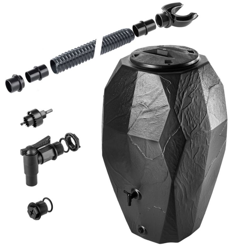 Zbiornik Na Deszczówkę KADAX 310L Wodę Pojemnik Zestaw Przyłączeniowy + Kranik 1szt.