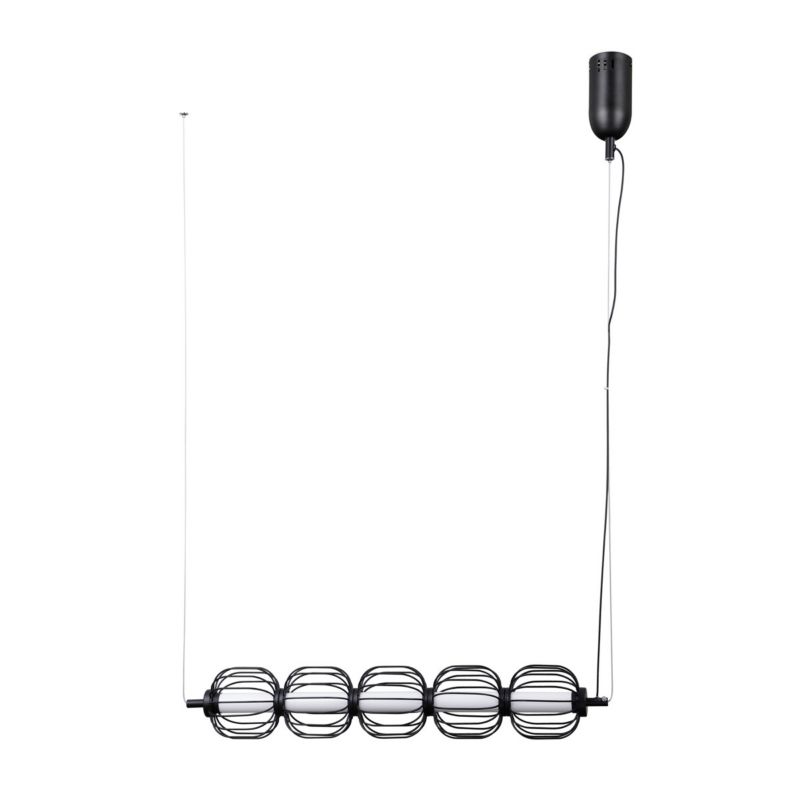 Lampa wisząca Italux PEDRO czarna matowa 5 x LED 20W 793lm wym:120x63x11cm IP20 -1 szt.