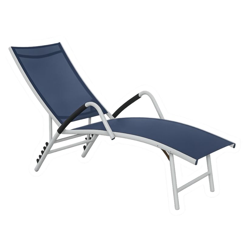 Leżak ogrodowy JUMI plażowy rozkładany leżanka regulowany na taras plażę 1 szt.