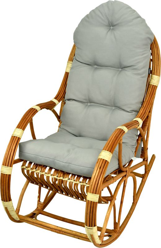 Poduszka na fotel bujany rattanowy AMPO jasny szary 1 szt.