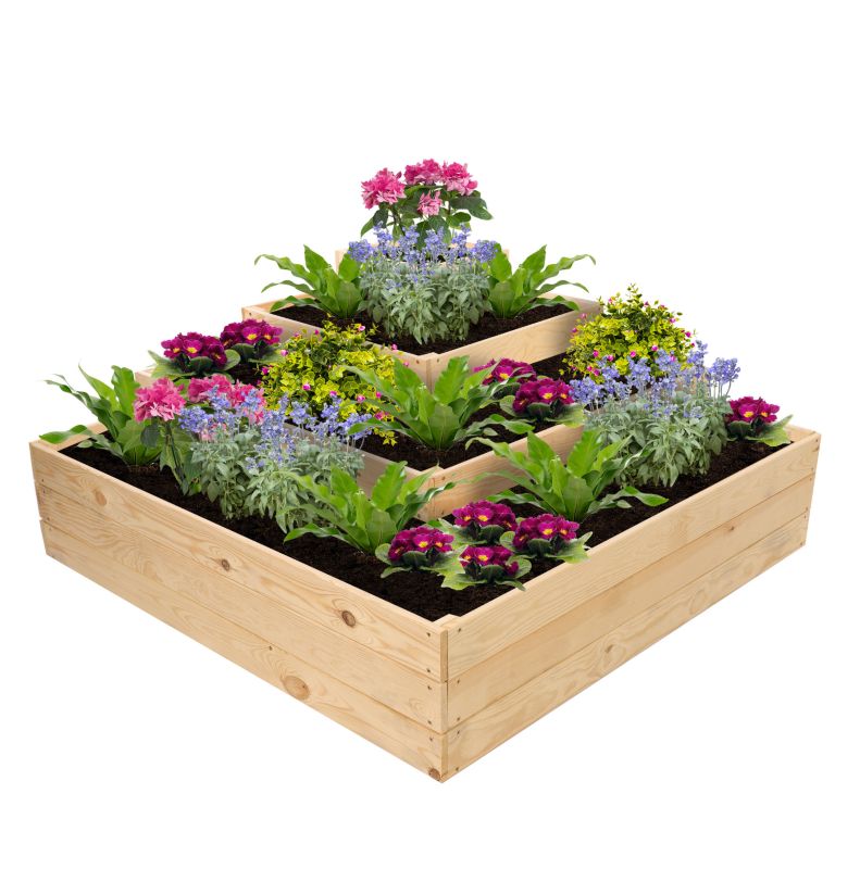 Skrzynia narożna wysoka do uprawy MODO24 drewniana 54x120x120 cm 1 szt.