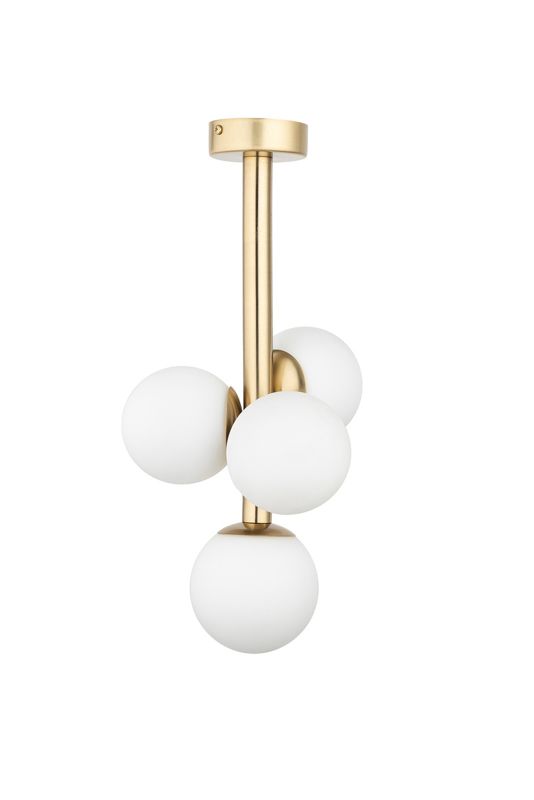 Lampa sufitowa wisząca Sigma Lighting Perla Lux 7026 złoto-biała dekoracyjna 4xG9 x 1 szt.