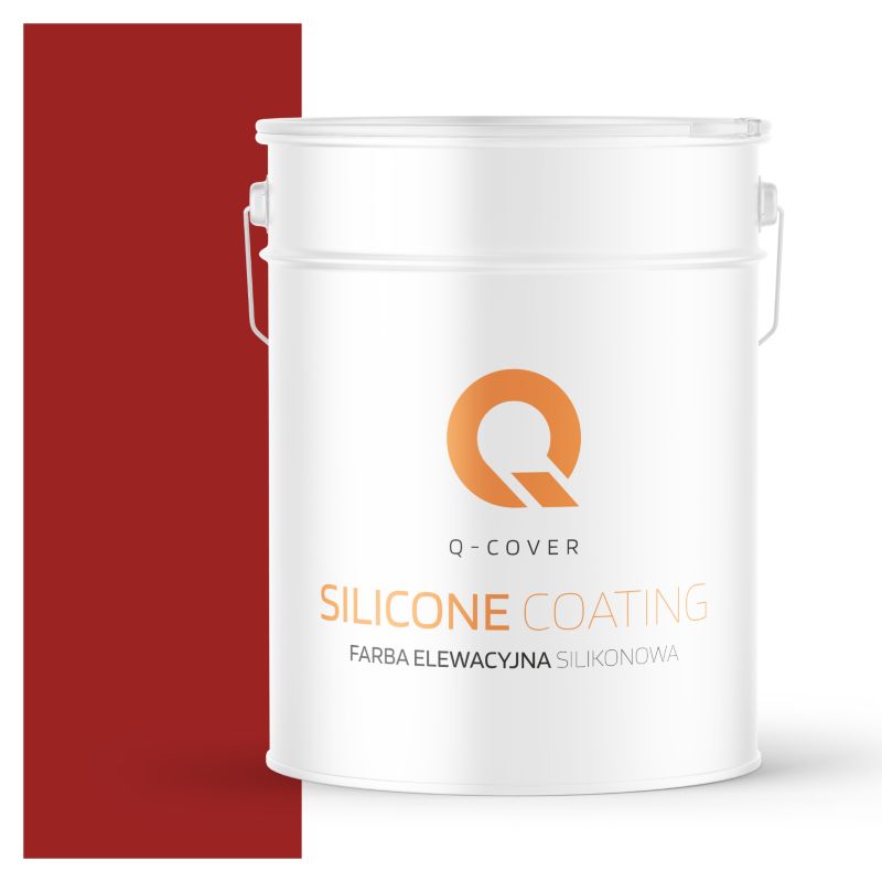 Farba Elewacyjna Silikonowa Fasadowa Q-Cover Czerwony RAL3001 10L