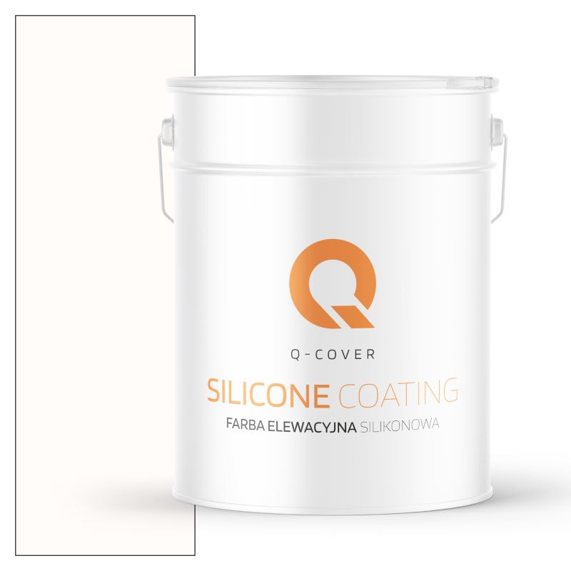 Farba Elewacyjna Silikonowa Fasadowa Q-Cover Biały ciepły F101 10L
