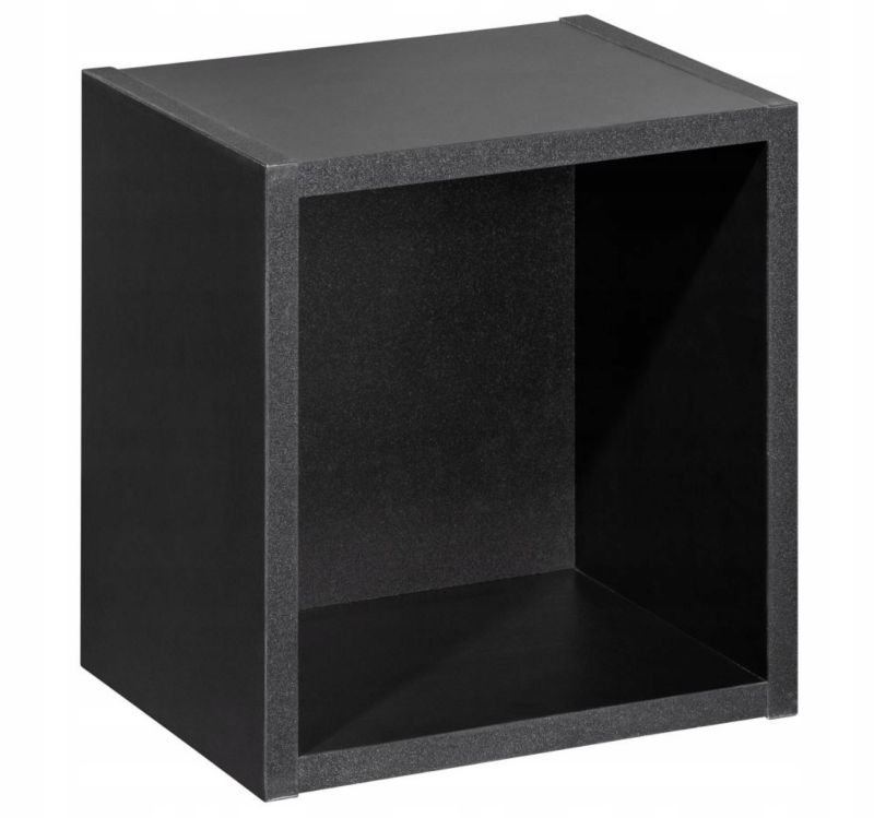 Szafka łazienkowa Furnidea Nova Black czarna kostka wisząca 28x25 cm otwarta 1 szt.