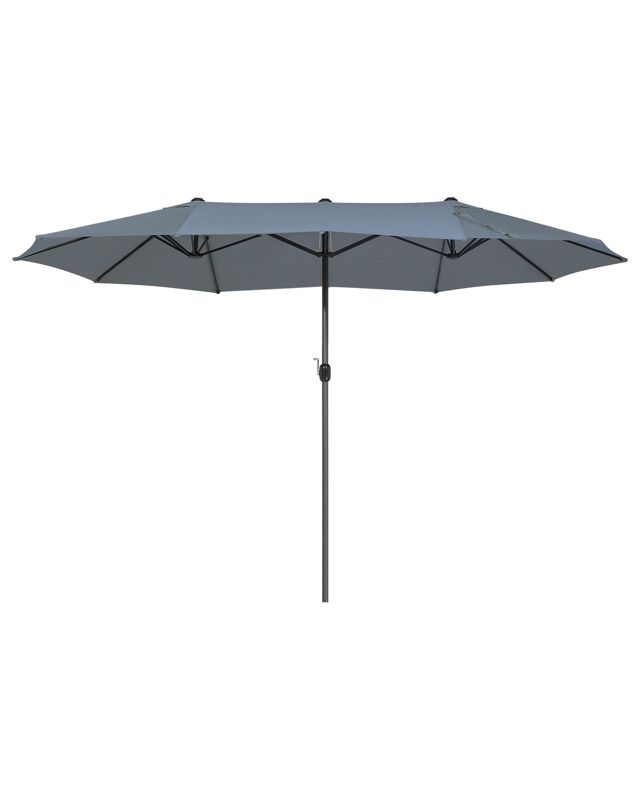 Parasol ogrodowy 270 x 460 cm szary Sibilla 1 szt.