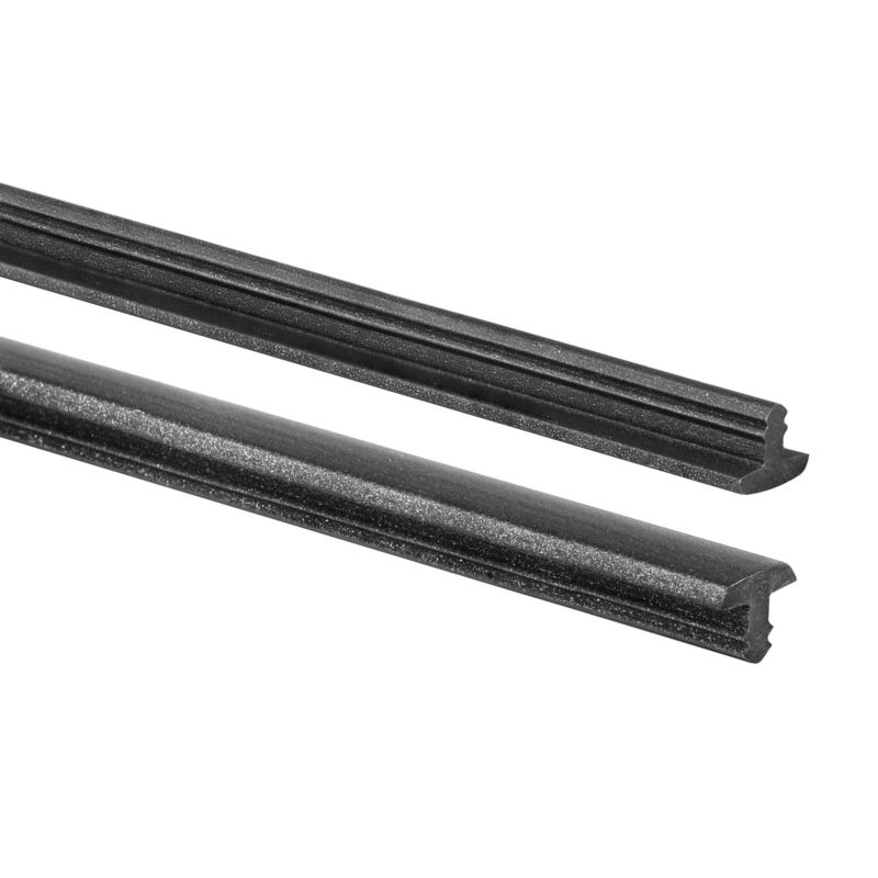 Profil schodowy PCV 4,5 mm QUEST, antypoślizgowy rowkowany nosek schodowy PR - czarny-srebrny, 25m