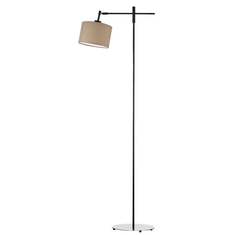 Lampa stojąca Volta Light Factory podłogowa przegubowa regulowana z abażurem cappuccino walec 17cm SALIX 1szt.