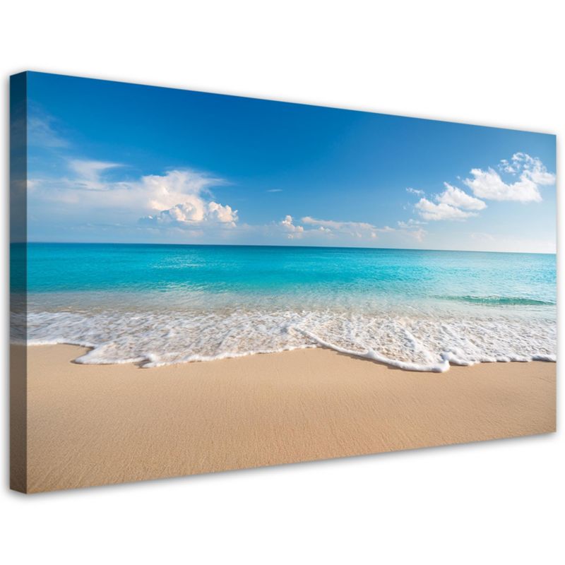 Obraz na płótnie Feeby Błękitna Plaża Morze Pejzaż 120x60cm 1szt