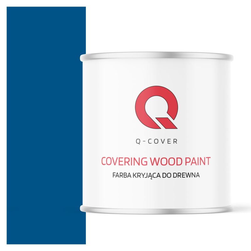Farba Kryjąca do Drewna Q-Cover Niebieski RAL5005 Mat 2.5L
