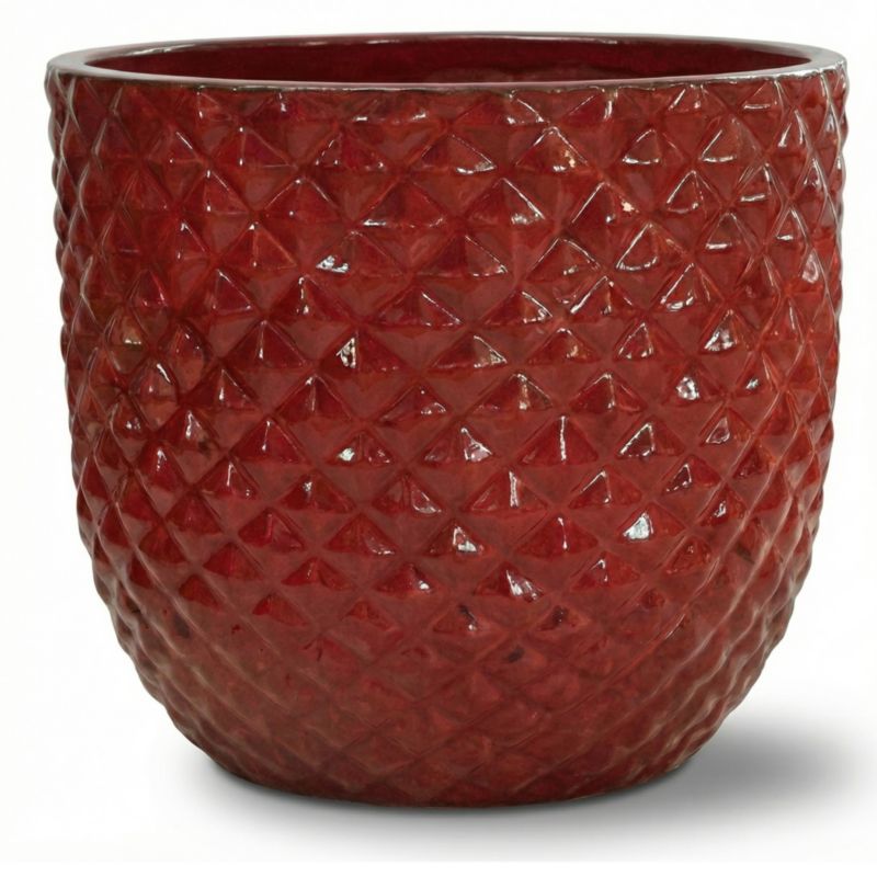 Doniczka ceramiczna Provencelia MARS szkliwiona mrozoodporna 30 x 30 cm Czerwień królewska 1szt