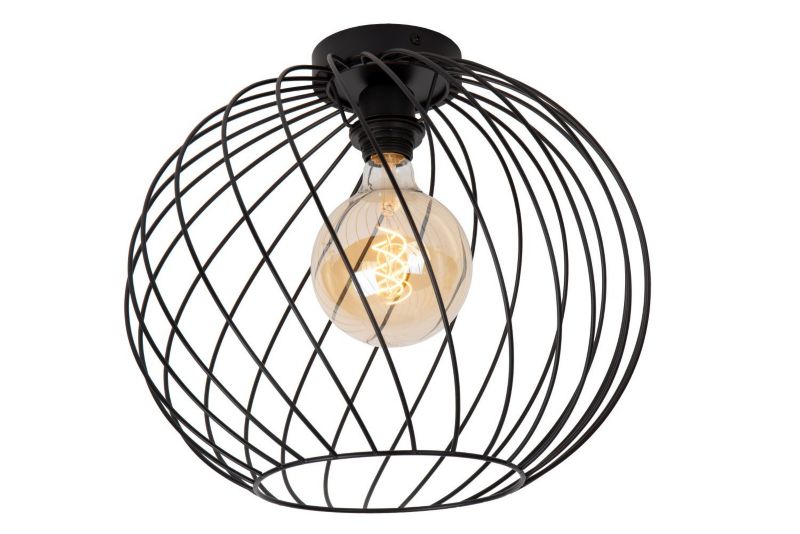 Lampa sufitowa wisząca Lucide Danza 1491 czarna szerokość 40 cm 1xE27 x 40W 1 szt.