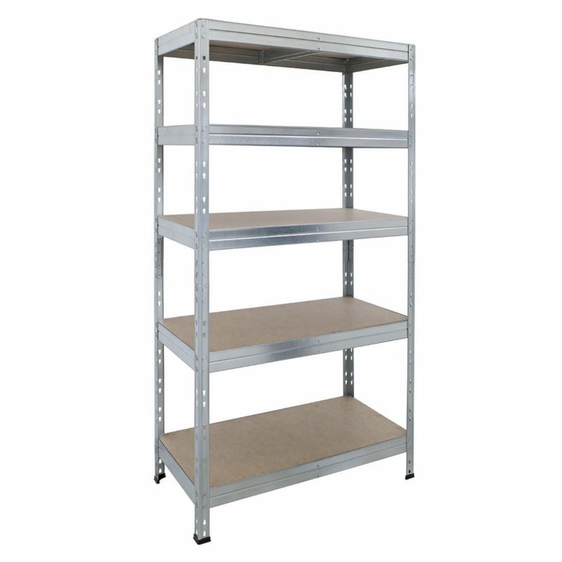 Regał metalowy AR Shelving Rivet z 5 półkami HDF ocynkowany 180x90x60 cm 250 kg 1 szt