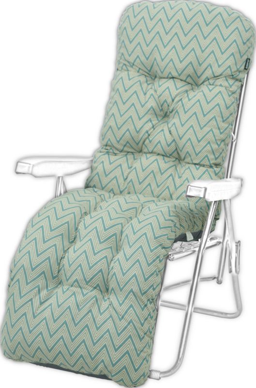 Poduszka na leżak z podnóżkiem AMPO gruba beżowy niebieski 1 szt.