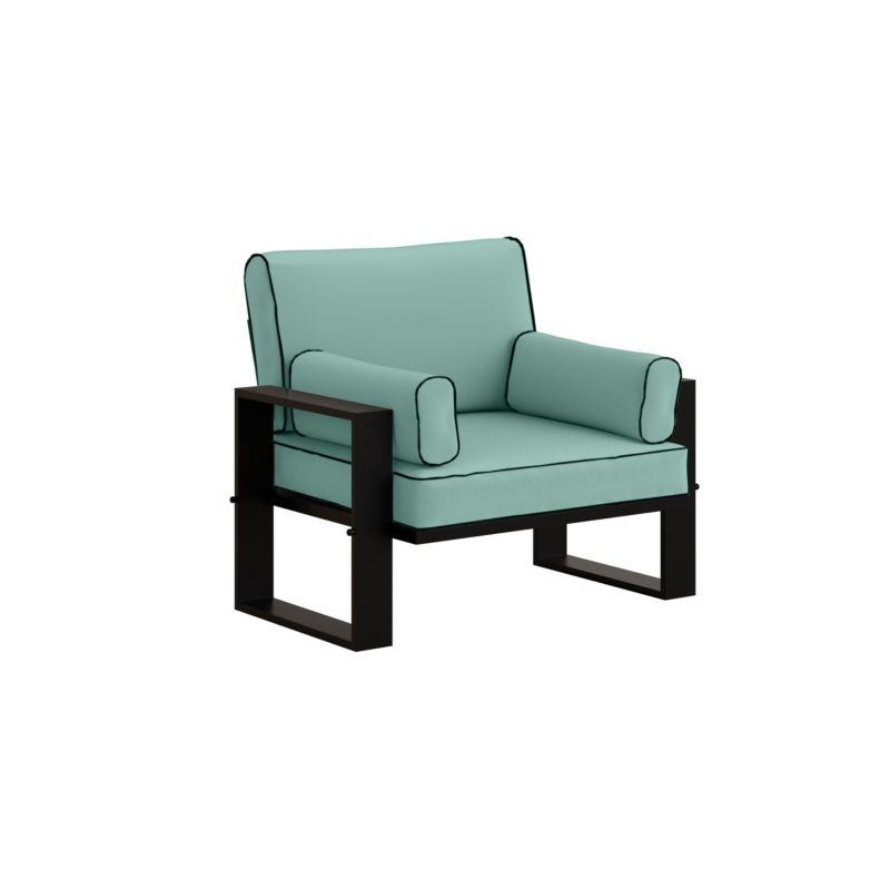 Fotel ogrodowy Bettso Garten na czarnych nogach turkusowy 1szt.