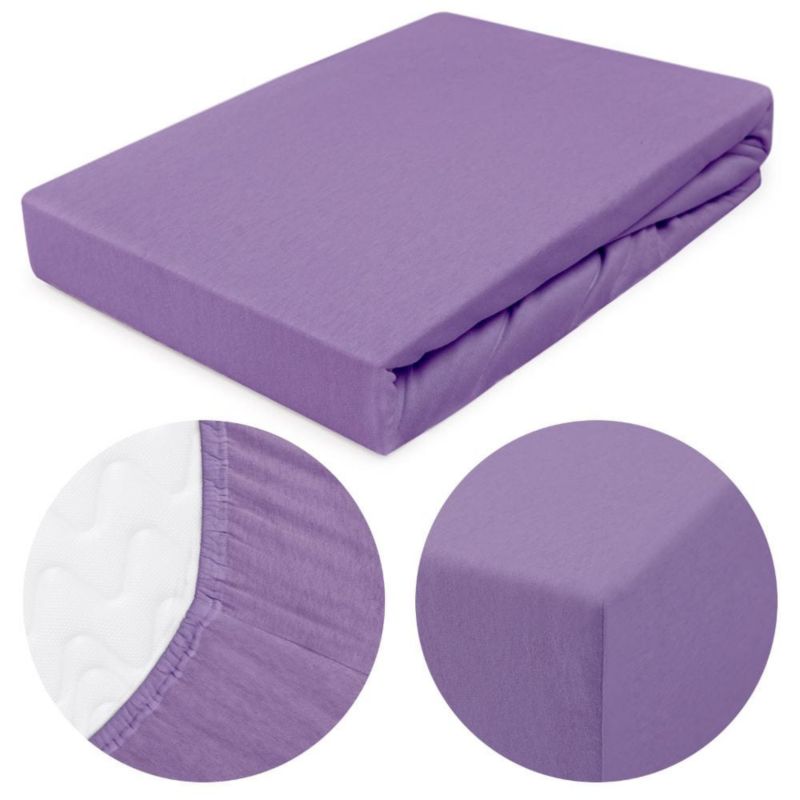 Prześcieradło jersey z gumką Darymex 180x200 kolor Jasny fiolet 1 szt.