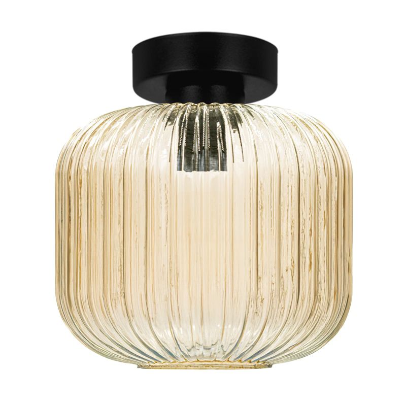 Lampa wisząca Kaja CLARK bursztynowo-czarna 1xE27x20W IP20 wym:25x20x20cm - 1 szt.