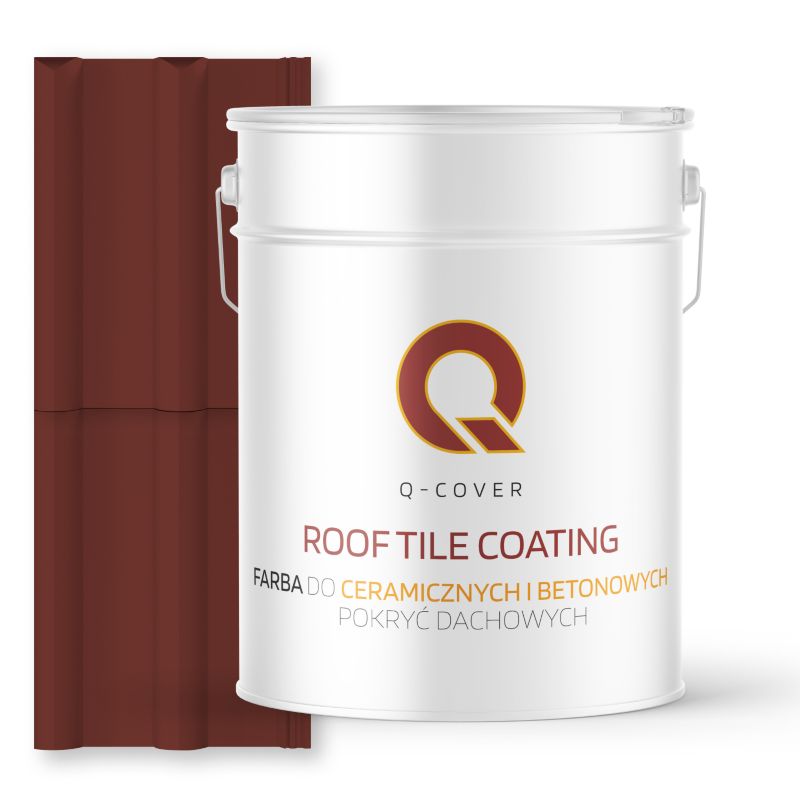 Farba do Dachów Ceramicznych i Betonowych Pokryć Dachowych Q-Cover Wiśniowy RAL3009 Mat 10L